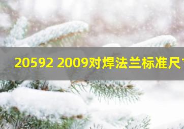 20592 2009对焊法兰标准尺寸